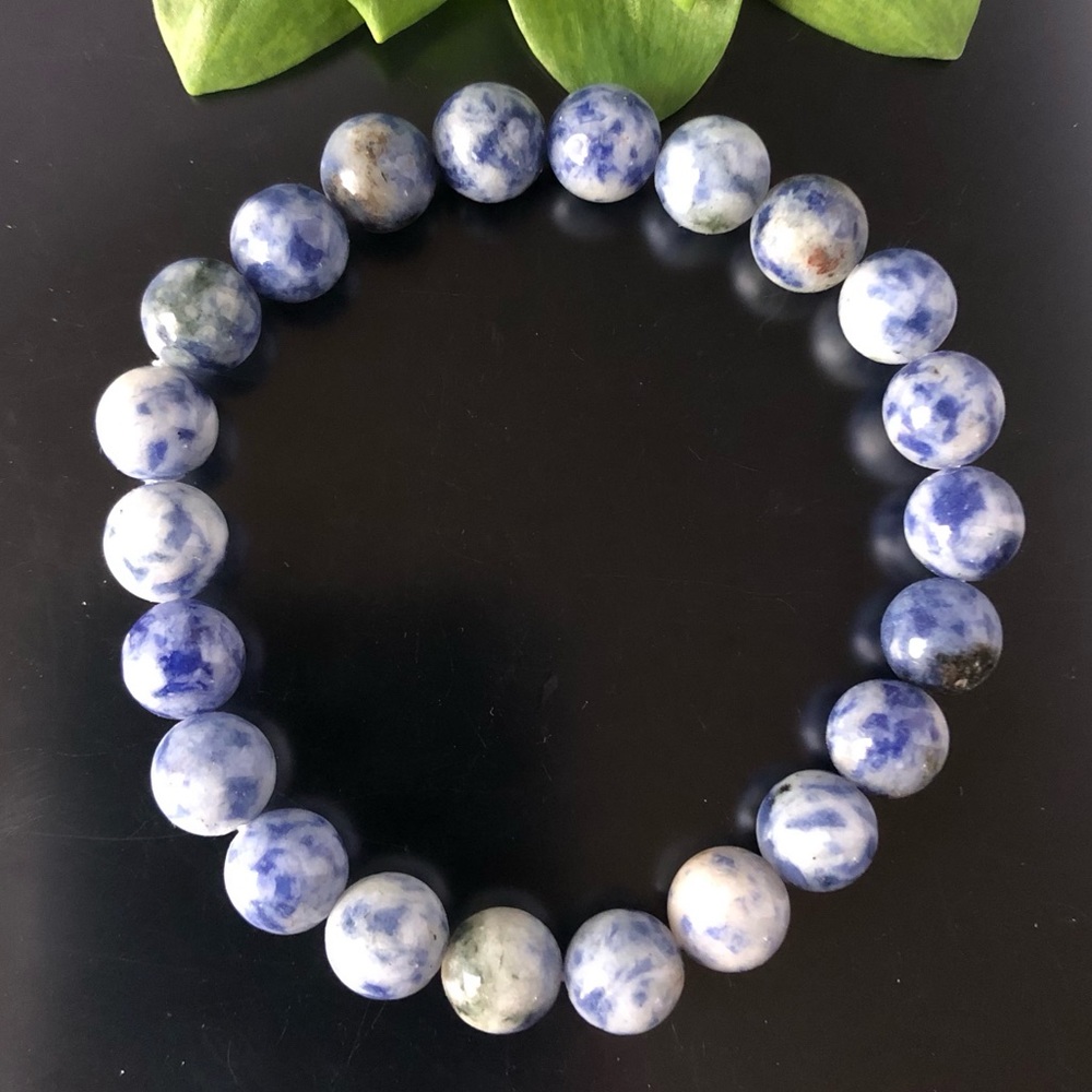Sodalite 8mm Natural Stone Beads Stretchable Bracelet